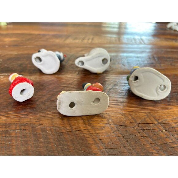 Set Of 6 Vintage Christmas Village Figurines Carolers Snowman Kids Holiday Decor - Picture 4 of 14